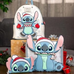 Disney: Lilo & Stitch - Stitch Holiday Snow Angel Glitter Zip Around Wallet