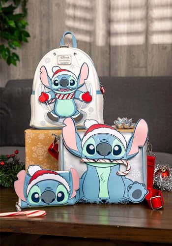 Disney: Lilo & Stitch - Stitch Holiday Snow Angel Glitter Zip Around Wallet