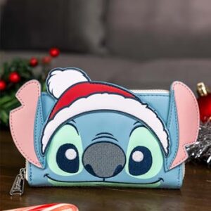 Disney: Lilo & Stitch - Stitch Holiday Snow Angel Glitter Zip Around Wallet