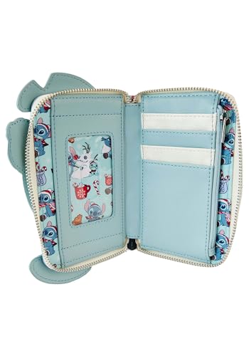 Disney: Lilo & Stitch - Stitch Holiday Snow Angel Glitter Zip Around Wallet