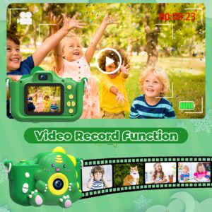 Kids Camera,Kids Camera for Boys Kids Girls，Dinosaurs Gifts for Boys Age 3-12, 1080P HD Video Camera for Toddler, Christmas Birthday Easter Gifts Toys for 3 4 5 6 7 8 9 Year Old with 32GB SD Card