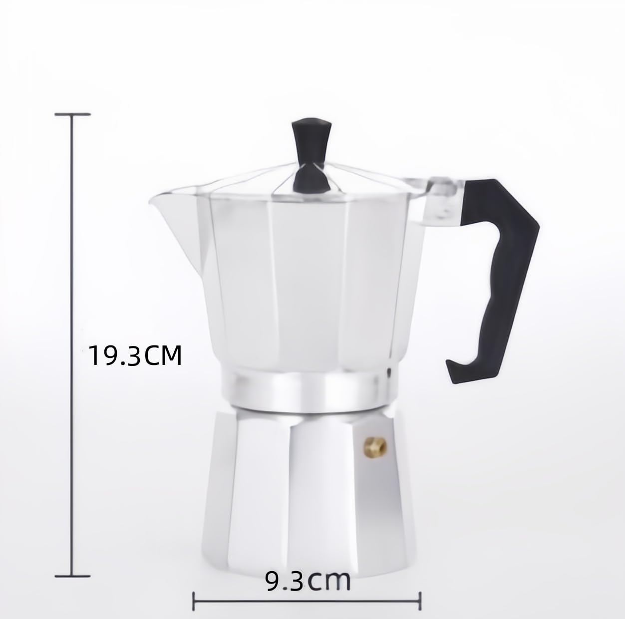 MVPLUE Classic Moka Pot 6 Cup 9 oz，Stovetop Espresso Maker Aluminum Silver，Cuban Coffee Maker， Greca，Make Delicious Coffee Easily at Home