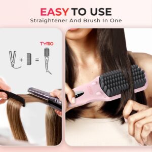 TYMO Rota Automatic Curling Iron 1 Inch + TYMO Ionic Hair Straightener Brush for fast hair styling