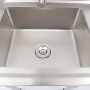 Utility Sink,Stainless Steel Kitchen Sink,Single Bowl Commercial Sink Drain Board Catering Prep Sink with Faucet and Sink for Restaurant,Laundry,Backyard,Garages 39.3 * 23.6 * 36.7in