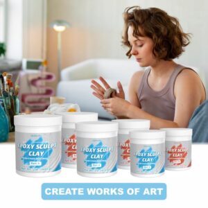 White Epoxy Sculpt Clay, 1 Pound Self-Hardening AB Epoxy Sculpt Clay for Sculpting, 2 Part Modeling Compound (A & B), Epoxy Clay Magic Sculpt for Sculpting, Modeling, Filling, Repairing