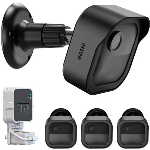 Wall Mount for Blink Outdoor 4 (4th Gen) & Blink Outdoor (3rd Gen), 3 Pack Weatherproof Protective Housing and 360° Adjustable Mount with Sync Module 2 Mount (Blink Camera Not Included, Black)