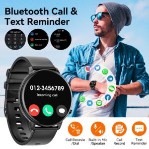 Smart Watch, Bluetooth Call Smartwatch for Men and Women,Monitoring Heart Rate/Sleep/Blood Oxygen/Pedometer,1.39-inch Fitness Tracker with Multiple Sports Modes,Smartwatches fit for iOS and Android