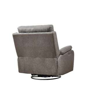 Lyromix Power Swivel Nursery Glider Recliner Chair, Gray