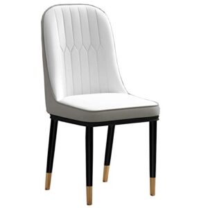 riloop dining chairs high back kitchen chair pu leather modern desk chair metal legs load-bea150kg corner chairs/white