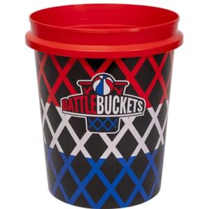 Battle Buckets Giant Yard Pong X Basket Ball Game with Durable Balls and Buckets - Outdoor Game for Lawn, Backyard and Beach - Set includes Buckets, Basket Balls and a Carrying Bag