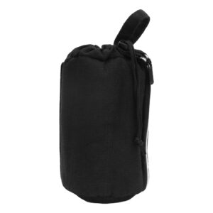 Dime Bags - Drawstring Tube, Padded Bag, 5 Compartments, w/Carabiner Loop, Convenient, Durable (Black, 10")