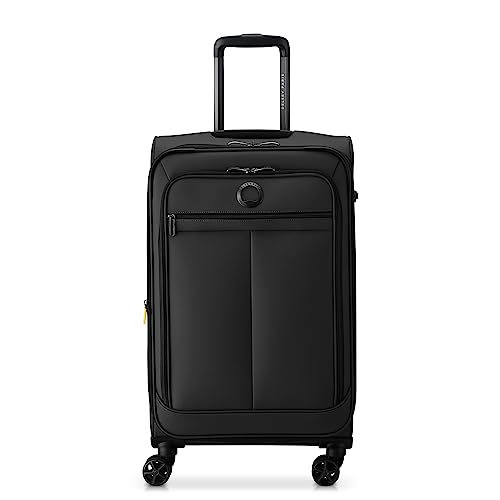 DELSEY Paris Sky Lite Softside Expandable Luggage with Spinner Wheels, Black, 2 Piece Set (19/24)