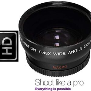 HD Wide Angle with Macro Lens for PANASONIC DMC-G5KK DMC-G5 (52mm Compatible)