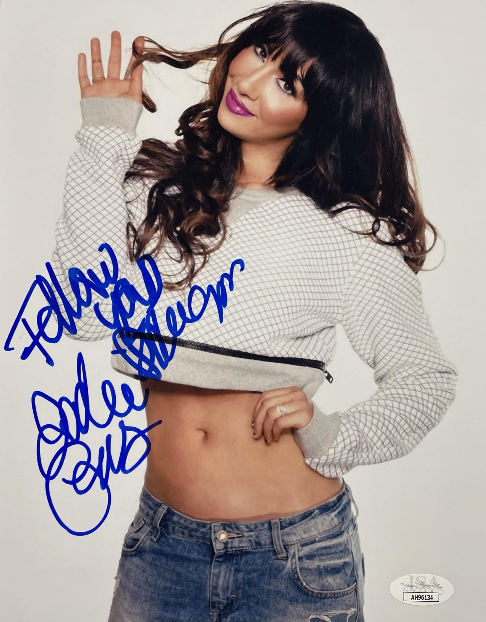 JACKIE CRUZ Autograph Signed 8x10 PHOTO Orange is the New Black JSA Certified Authentic AH96134