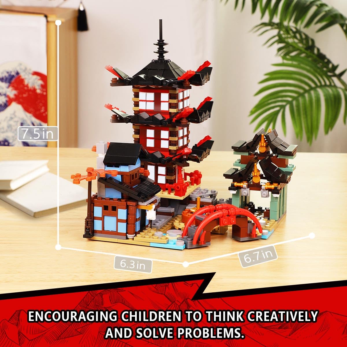 TOY PLAYER MOC Ninja Temple Building Set -Compatible with LEG0 Ninja City Set, Children's Pretend Ninja Kit, Collector's Edition Series, Gift for Ninja-Loving Sets for Boys 8-14 (810 Pieces)