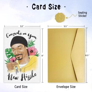 Funny Housewarming Card for Friends, Unique New Home Card for Coworkers Relative Neighbors, Perfect House Gifts for Women Men, Congrats on Your New Hizzle