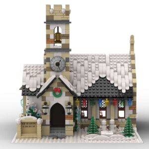 ClearEdge Winter Church Modular Architecture Church of The Nativity Building Toys Set, MOC-147549 House Construction Blocks for Adults, Compatible with (1709 Pieces)