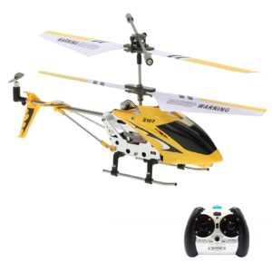 goolrc remote control helicopter, s107/s107g rc helicopter for kids and adults, 3 channel mini helicopter with gyro for boys and girls (yellow)