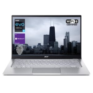 acer swift 3 business intel evo ultra thin & light laptop, 14" fhd display, intel core i5-1240p, 16gb ram, 512gb ssd, webcam, thunderbolts, fp reader, backlit kb, wi-fi 6, windows 11 pro, silver