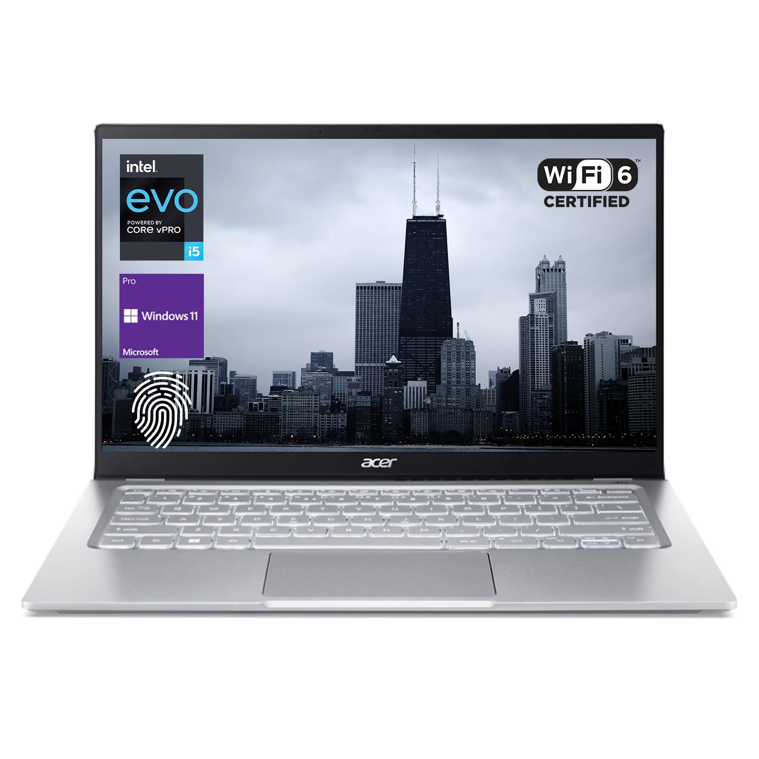 acer Swift 3 Business Intel Evo Ultra Thin & Light Laptop, 14" FHD Display, Intel Core i5-1240P, 16GB RAM, 512GB SSD, Webcam, Thunderbolts, FP Reader, Backlit KB, Wi-Fi 6, Windows 11 Pro, Silver