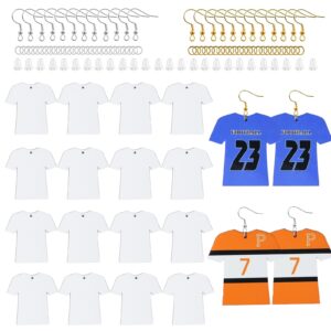 XKCWXY 222Pcs Sublimation Earrings Wood MDF Sublimation Football and Basketball Shirt Earrings Double-Sided with DIY Sublimation Earring Blanks Bulk for Sublimation Jewelry