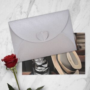 Cowboy Black Hat Western Boots Holiday Greeting Card, Encouragement Card For Loved Ones Or Loved Ones, Blank Inside Includes Envelope Gray