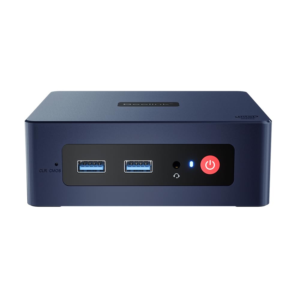 Beelink Mini S Mini PC W11, Intel 11th Gen N5095 (Max 2.9 GHz), Small Desktop PC 8GB DDR4 RAM 128GB SSD, Mini Computer Support 4K Dual HDMI, WiFi5 Bluetooth 4.0, Gigabit Ethernet, 4USB3.0