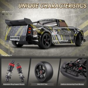 HAIBOXING 1/18 Scale RC Cars 2196 Drift RC Car 28 KM/H High Speed with Gyro, 2.4 Ghz Electric Vehicle RTR 4X4 Remote Control Cars Drifting Race Toys for Adults Boys Girls Kids Gifts with Two Batteries