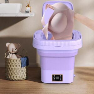 9L Large Capacity Small Portable Washing Machine, Mini Washer and Dryer Combo Deep Cleaning for Underwear, Baby Clothes, or Small Items Folding Washing Machine for Apartment Dorm RV and Travel