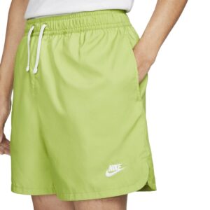 Nike Mens NSW Woven Flow Shorts, Vivid Green/White, L Regular US