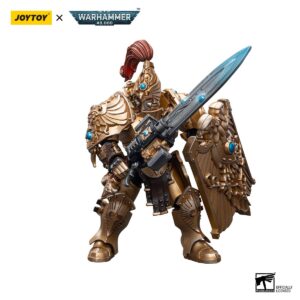 Joytoy Warhammer 40K Mecha 1/18 Action Figures Mecha Joy Toy Adeptus Custodes Custodian Guard with Sentinel Blade and Praesidium Shield