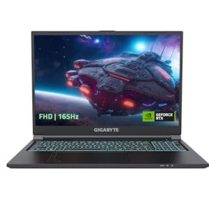 GIGABYTE G6 KF: 16" FHD 1920x1200 165Hz - NVIDIA GeForce RTX 4060 Laptop GPU - Intel Core i7-13620H - 16GB DDR5 RAM - 512GB SSD - Win11 Home - Gaming Laptop (G6 KF-H3US853SH), Black