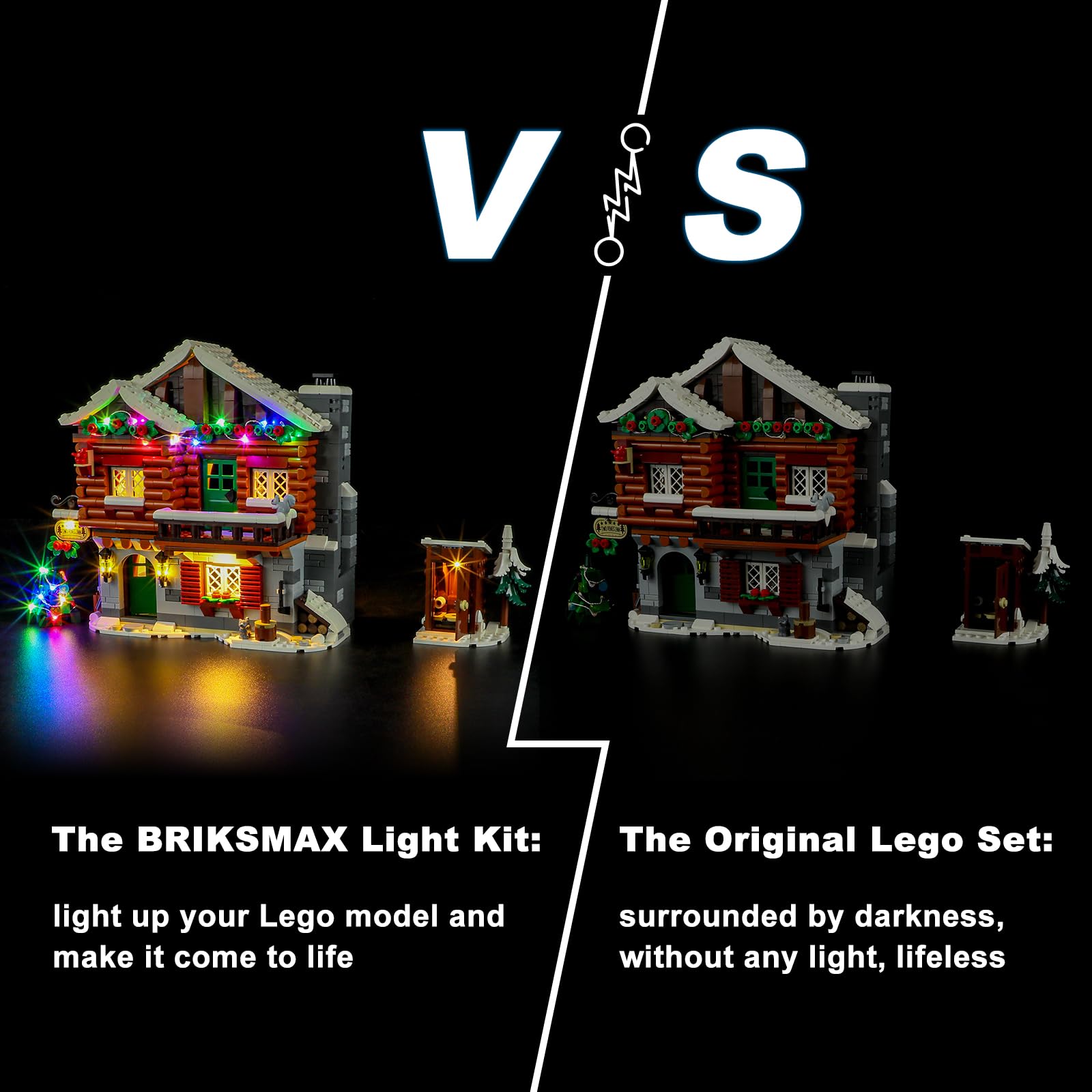 BRIKSMAX Led Lighting Kit for LEGO-10325 Alpine Lodge - Compatible with Lego Icons Christmas Village Building Set- Not Include Lego Set