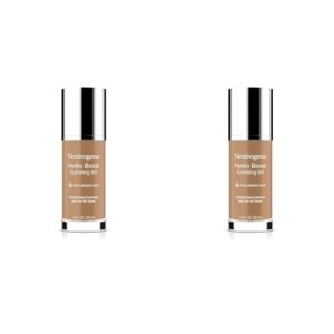 neutrogena hydro boost hydrating tint with hyaluronic acid, lightweight water gel formula, moisturizing, oil-free & non-comedogenic liquid foundation makeup, 105 caramel color 1.0 fl. oz (pack of 2)