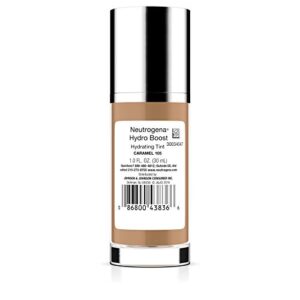 Neutrogena Hydro Boost Hydrating Tint with Hyaluronic Acid, Lightweight Water Gel Formula, Moisturizing, Oil-Free & Non-Comedogenic Liquid Foundation Makeup, 105 Caramel Color 1.0 fl. oz (Pack of 2)