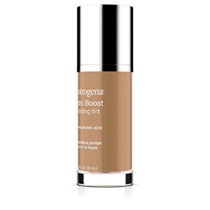 Neutrogena Hydro Boost Hydrating Tint with Hyaluronic Acid, Lightweight Water Gel Formula, Moisturizing, Oil-Free & Non-Comedogenic Liquid Foundation Makeup, 105 Caramel Color 1.0 fl. oz (Pack of 2)