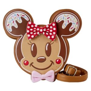 Loungefly x Disney Mickey and Minnie Gingerbread Cookie Figural Crossbody Bag -Disney Lover Disneybound Christmas Holiday