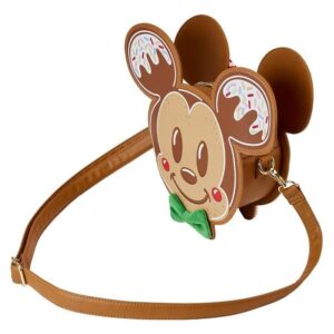 Loungefly x Disney Mickey and Minnie Gingerbread Cookie Figural Crossbody Bag -Disney Lover Disneybound Christmas Holiday