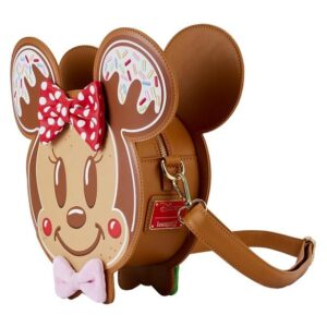 Loungefly x Disney Mickey and Minnie Gingerbread Cookie Figural Crossbody Bag -Disney Lover Disneybound Christmas Holiday