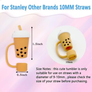 Stanley Straw Cover,5 Pack Straw Cover for Stanley Cup,Silicone Straw Topper 0.4in/10mm for Stanley Cup 30&40 oz for Tumblers(Multicolor Icecream)