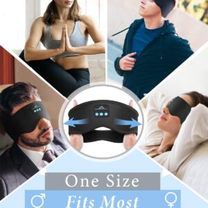 Bluetooth Sleep Headphones - Cozy Eye Mask with Wireless Music for Side Sleepers