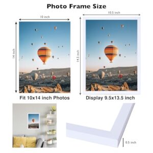 10x14 Picture Frame Set of 3 White for 30 x 40cm Diamond Painting Art, Wall Mounting Horizontally or Vertically, 10 x 14 Wall Gallery Poster Photo Frame with Durable Shatter Resistant Plexiglass,3