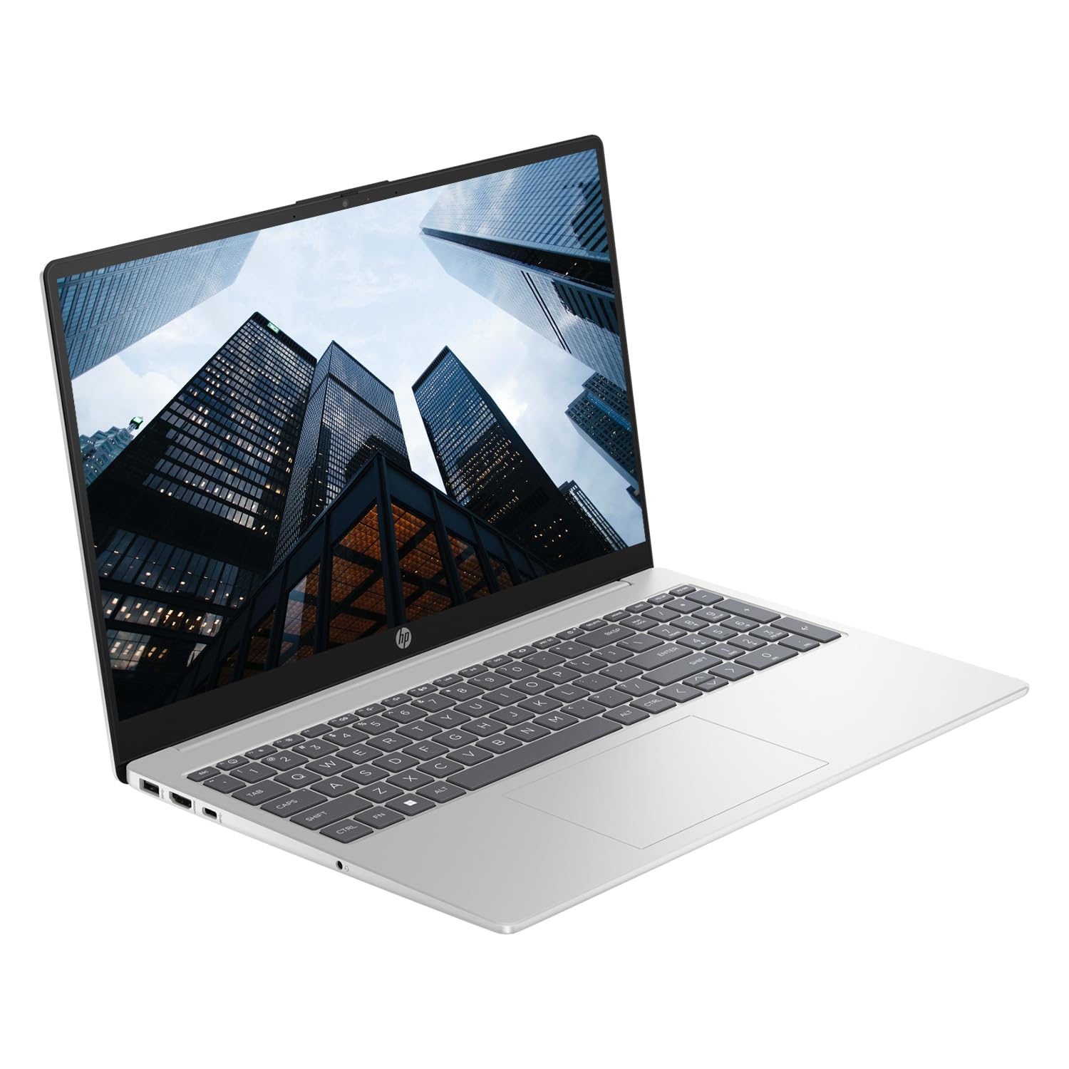 HP Essential 15z Laptop, 15.6" HD Touchscreen, AMD Athlon Silver 7120U, 8GB RAM, 256GB SSD, Webcam, HDMI, Backlit Keyboard, Wi-Fi 6, Windows 11 Home, Silver