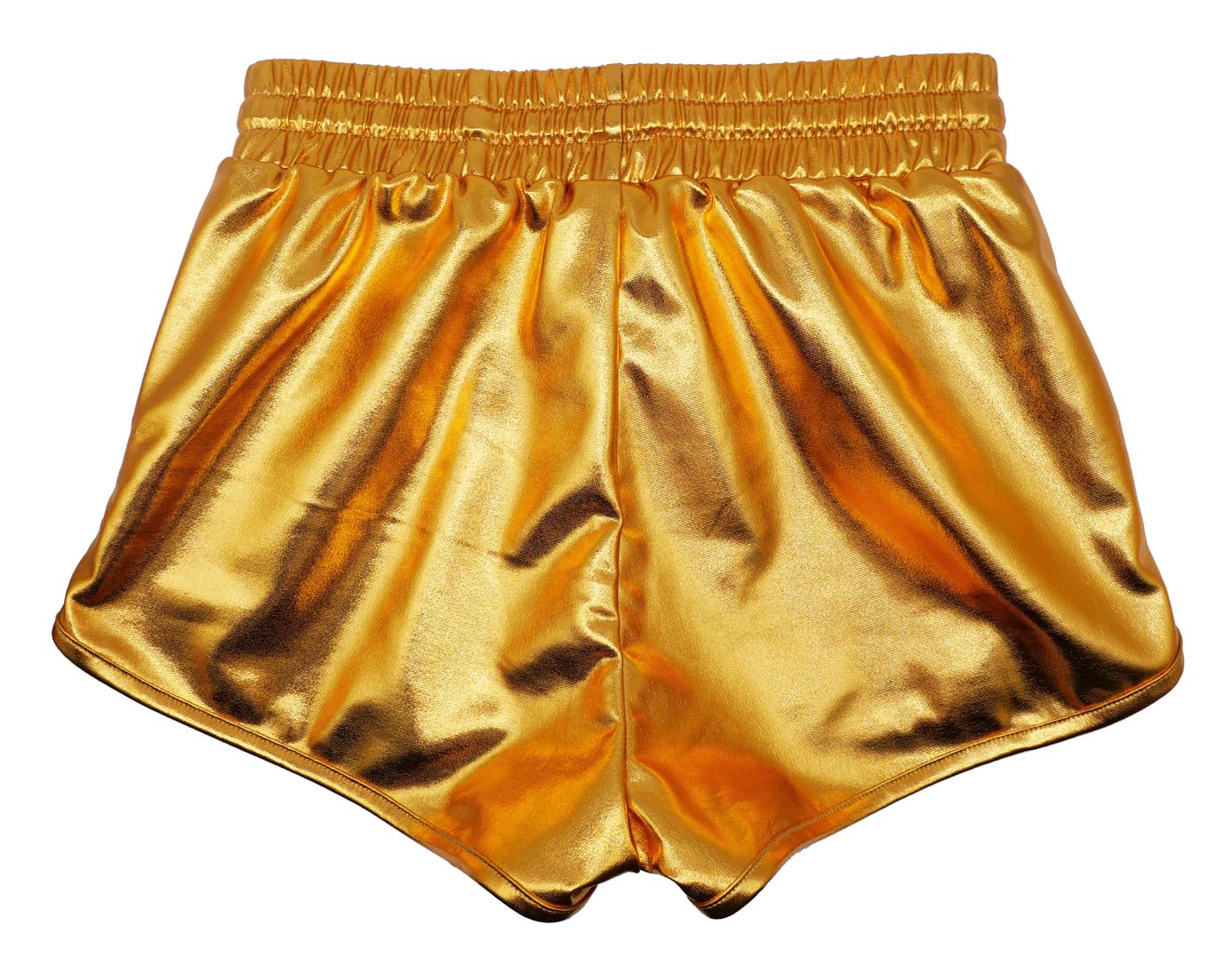 Gold Girls Metallic Shorts Shiny Sparkle Dance Hot Pants Shorts 6-7 Years