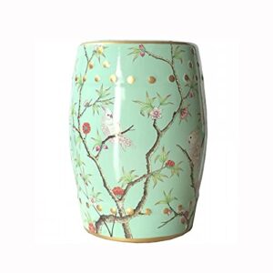 XARONF Garden Decoration Drum Stool, Surface Glazed Ceramic Retro Style, Easy to Clean, Suitable for Patio Courtyard