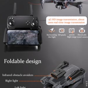 Drone with Camera for Adults Kids, 1080P HD FPV Camera Drones, 90° Adjustable Lens, Gestures Selfie, One Key Start, 360° Flips, 2 Batteries, RC Quadcopter Helicopter Toy Gift for Boys Girls