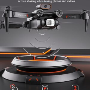 Drone with Camera for Adults Kids, 1080P HD FPV Camera Drones, 90° Adjustable Lens, Gestures Selfie, One Key Start, 360° Flips, 2 Batteries, RC Quadcopter Helicopter Toy Gift for Boys Girls