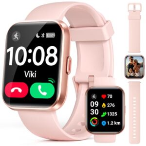 smart watches for women men (answer/make calls) compatible with ios android phones compatible, 1.83" hd screen fitness tracker smartwatches heart rate monitor 110+ sports tracker watch waterproof