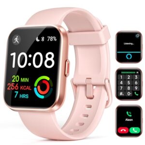 Smart Watches for Women Men (Answer/Make Calls) Compatible with iOS Android Phones Compatible, 1.83" HD Screen Fitness Tracker Smartwatches Heart Rate Monitor 110+ Sports Tracker Watch Waterproof