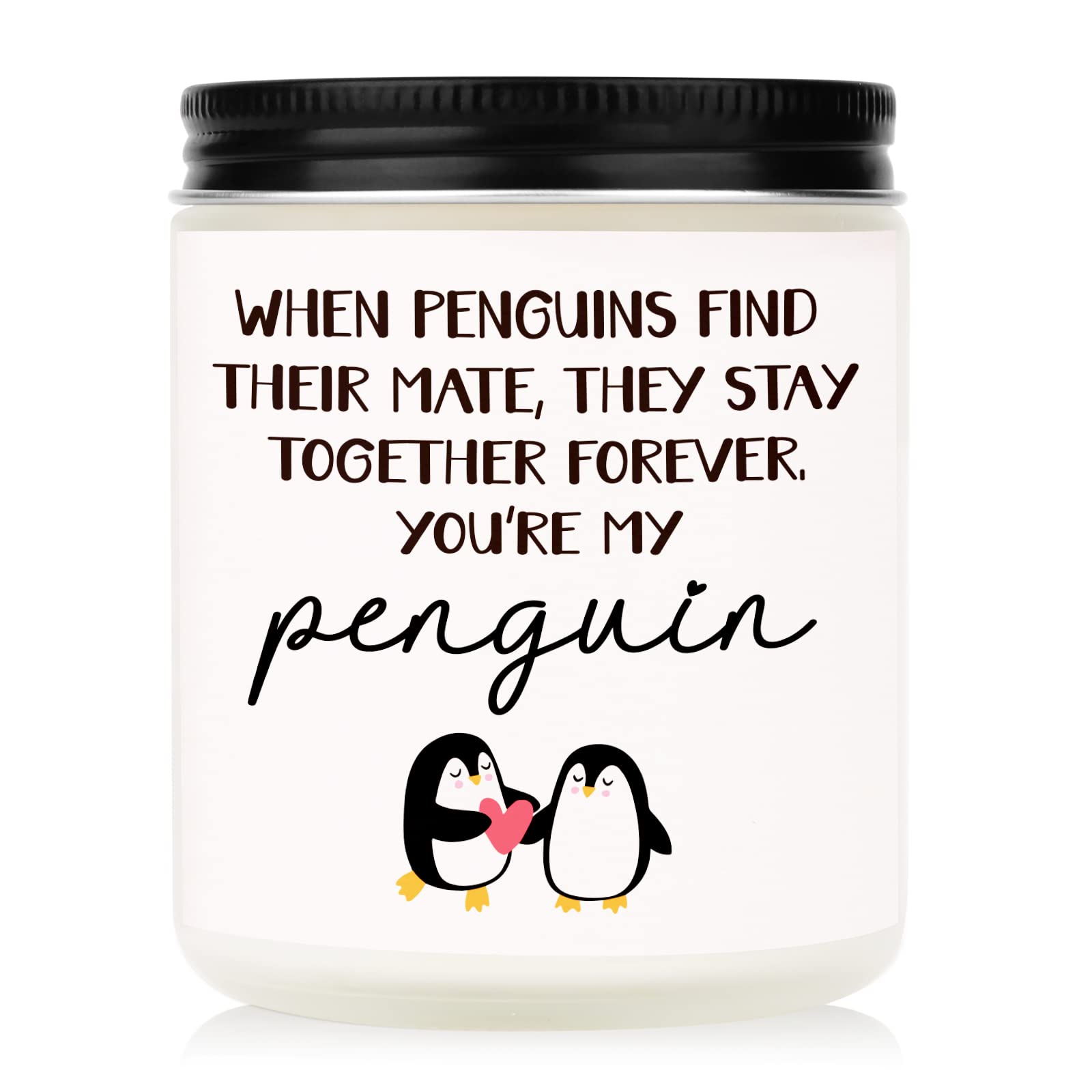 I Love You Gifts for Him Her, Anniversary Candle Gifts for Men Women, Birthday, Christmas, Valentines Gifts for Boyfriend Girlfriend Wife Husband, You're My Penguin Gifts